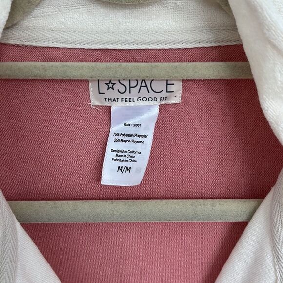 L*Space Best Life Pullover Medium Pink/Cream Medium - Picture 3 of 6